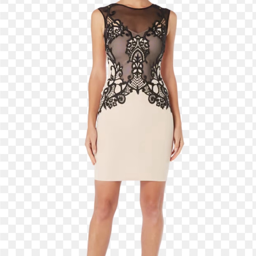 Lipsy London lace edge silhouette dress